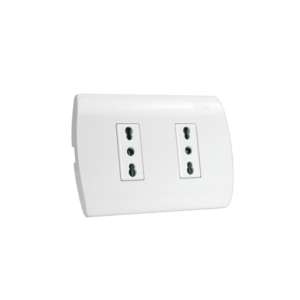 ENCHUFE DOBLE 10/16A ARIS PRE ARMADA EMBUTIDO BLANCO MEC