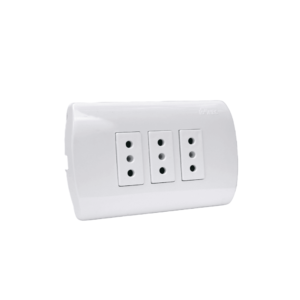 ENCHUFE TRIPLE 10A ARIS PRE ARMADA EMBUTIDO BLANCO MEC