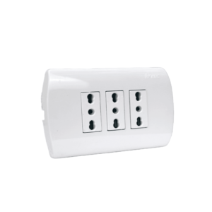 ENCHUFE BIPASO TRIPLE 2P+T 250V - 10/16A ARIS BLANCO MEC