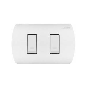 INTERRUPTOR DOBLE EMBUTIDO 9/15-10 AMPERES BLANCO ARIS MEC