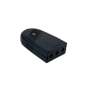 ENCHUFE HEMBRA SUPER 2 BUJES + TIERRA NEGRO KALOP