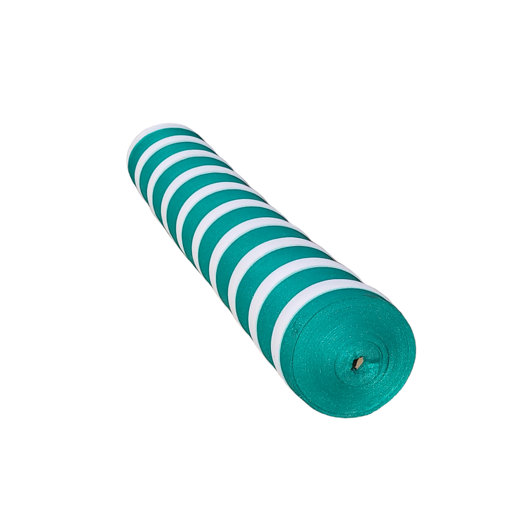 MALLA RASHELL 80% ROLLO 4,2 X 100 MTS - BICOLOR VERDE/BLANCO