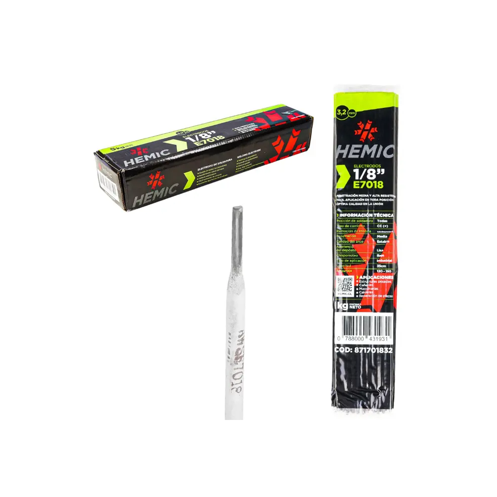 ELECTRODO HEMIC E-7018 1/8 – 1KG